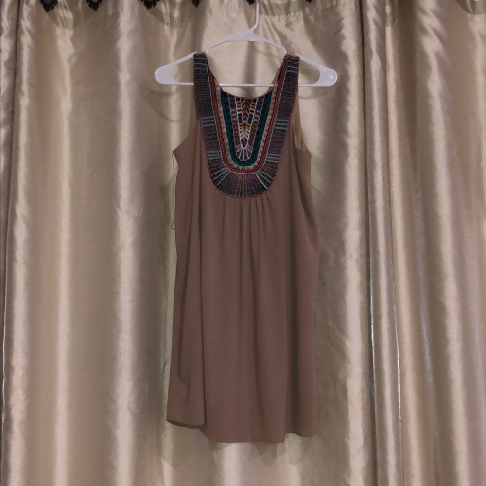 tribal & brown dress